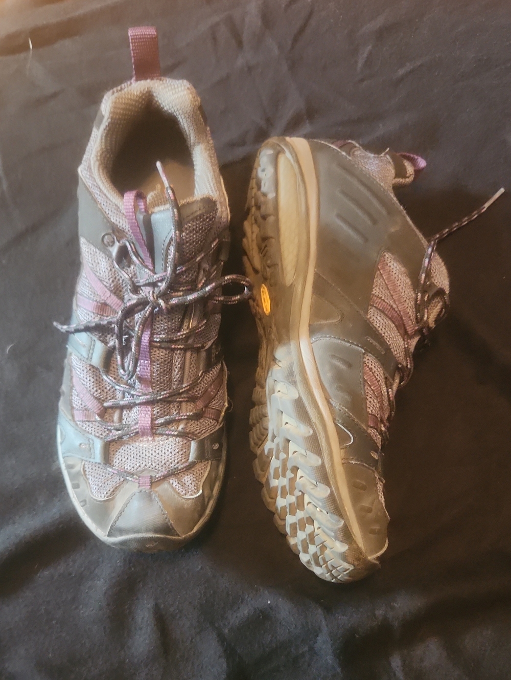 Merrell Women's Gray and Purple Athletic Hiking Shoes